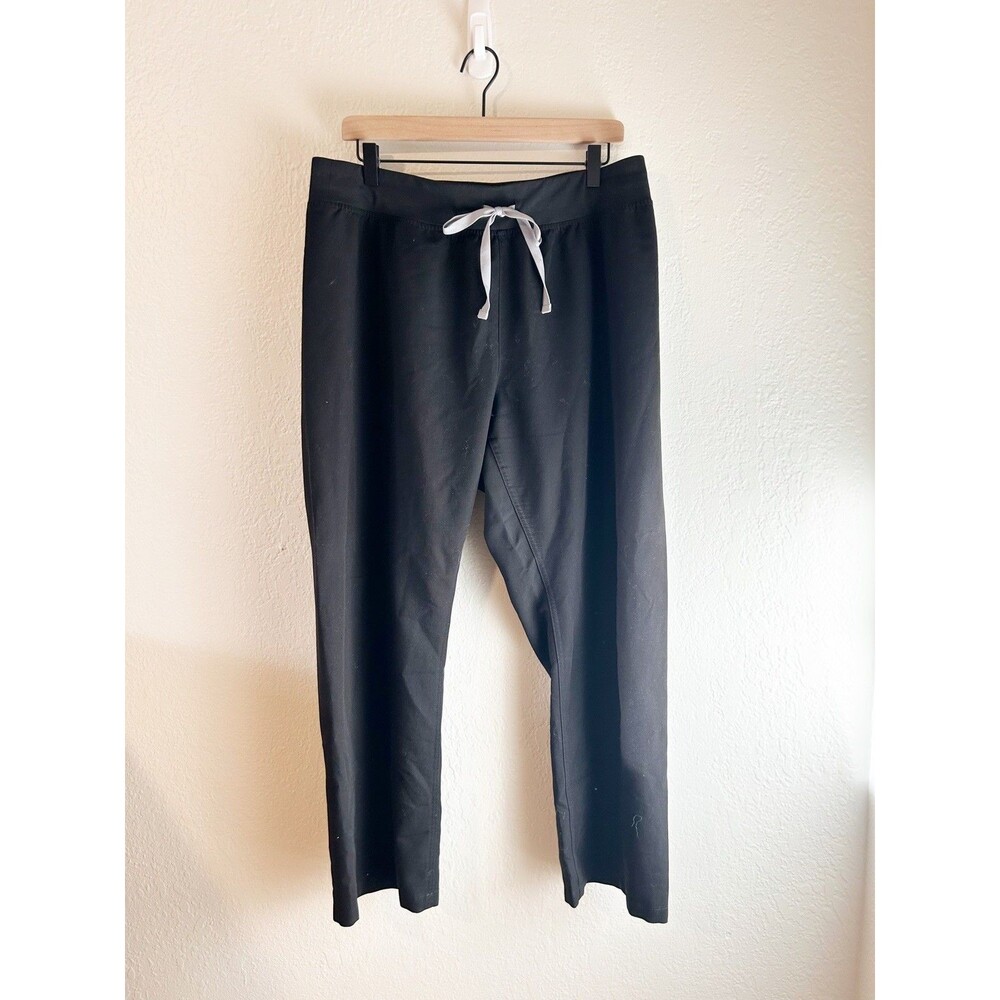 FIGS Women's High Waisted Livingston Basic Black Scrub Pants XL Petite